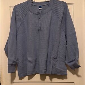 NWT Old Navy Light Blue Waffle Knit Top
